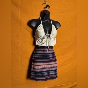 Hollister Multicolor Striped Skirt